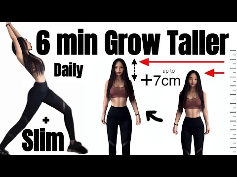 6 Easy Stretches / Workouts to GROW TALLER & Fix Posture? Height Increase Exercises | Daily Routine