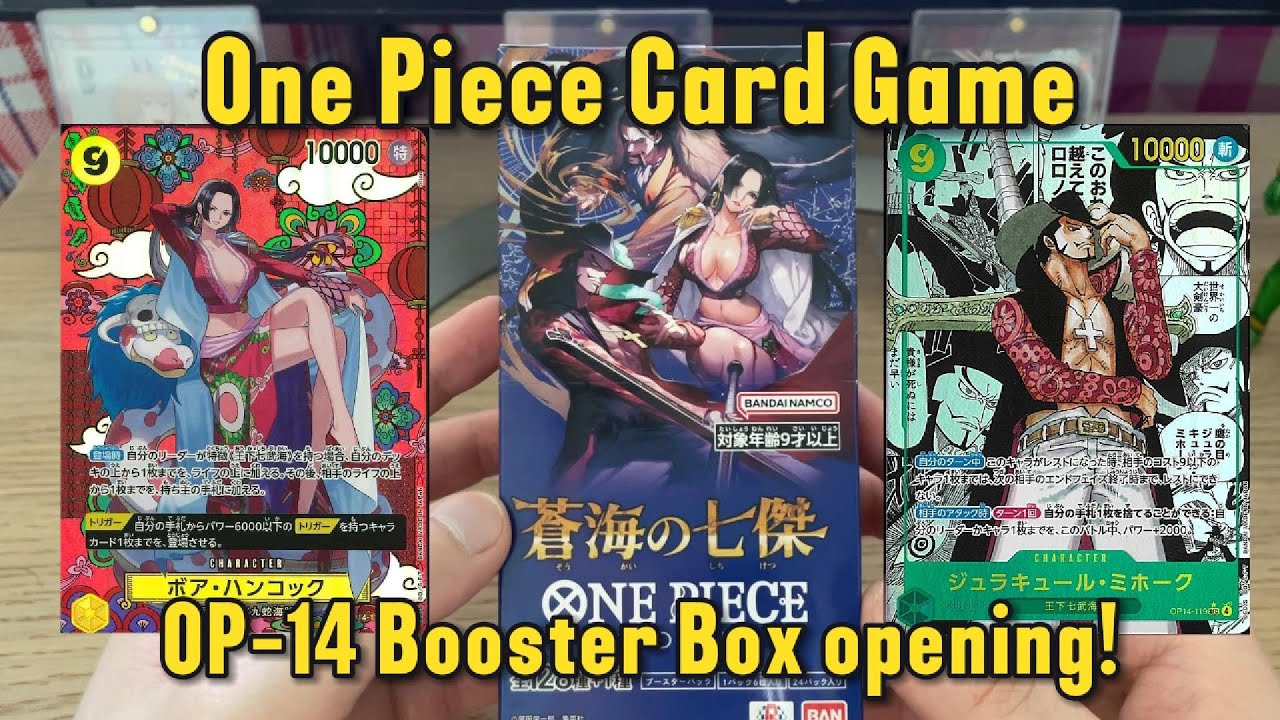 *NEW! One Piece Card Game OP-14 opening! Chasing Hawk Eyes Manga card! ブースターパック 蒼海の七傑【OP-14】