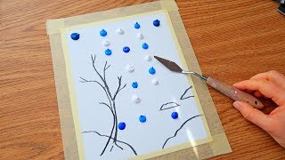 waterfall painting easy step landscape beginners tutorial