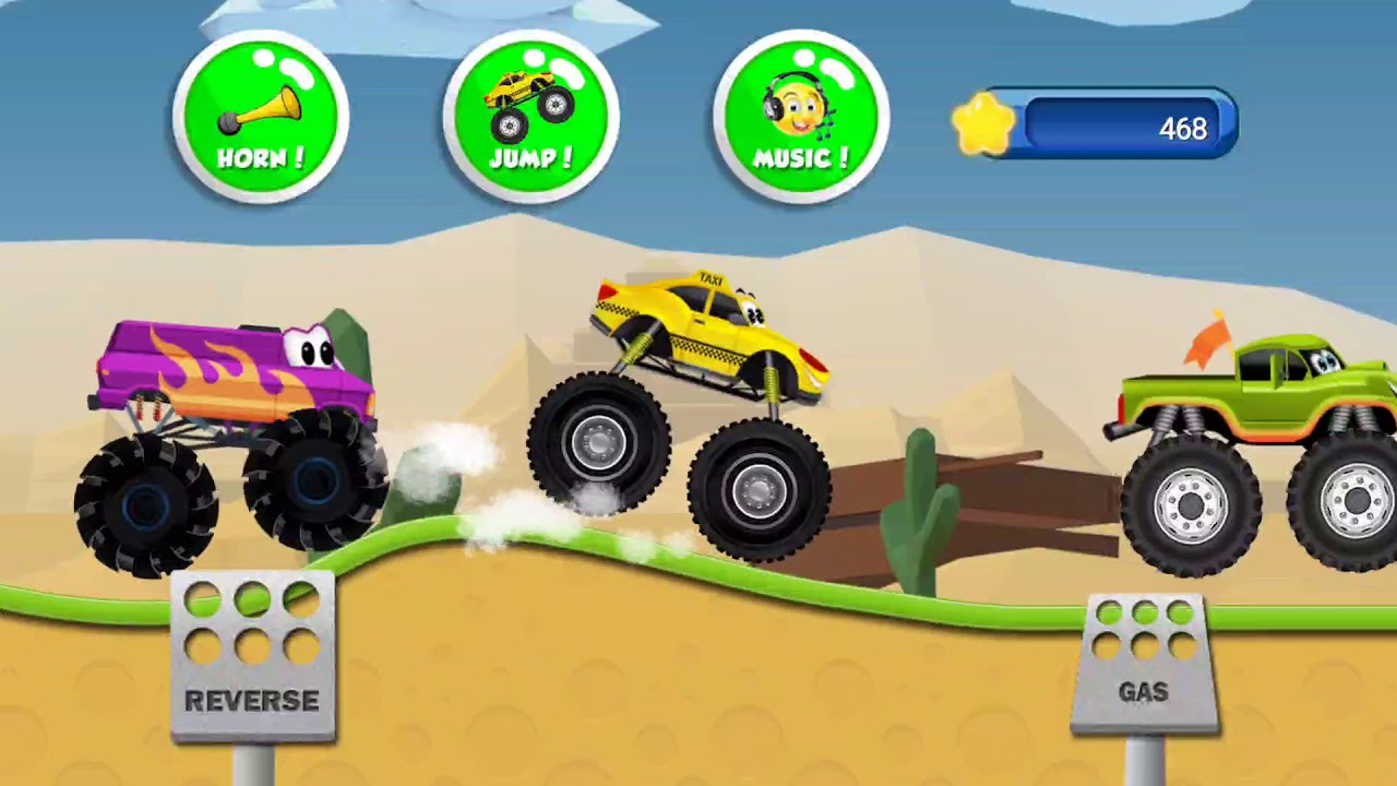 Monster Car Racing Game - Unlock Five New Cars - Kids Fun Games - YouTube