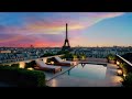 Parisian Rooftop Sunset | Relaxing Jazz Piano with Eiffel Tower View