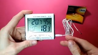 Electronic Thermometer DC103 Indoor and Outdoor & Weather Station For House - Unboxing and Test image