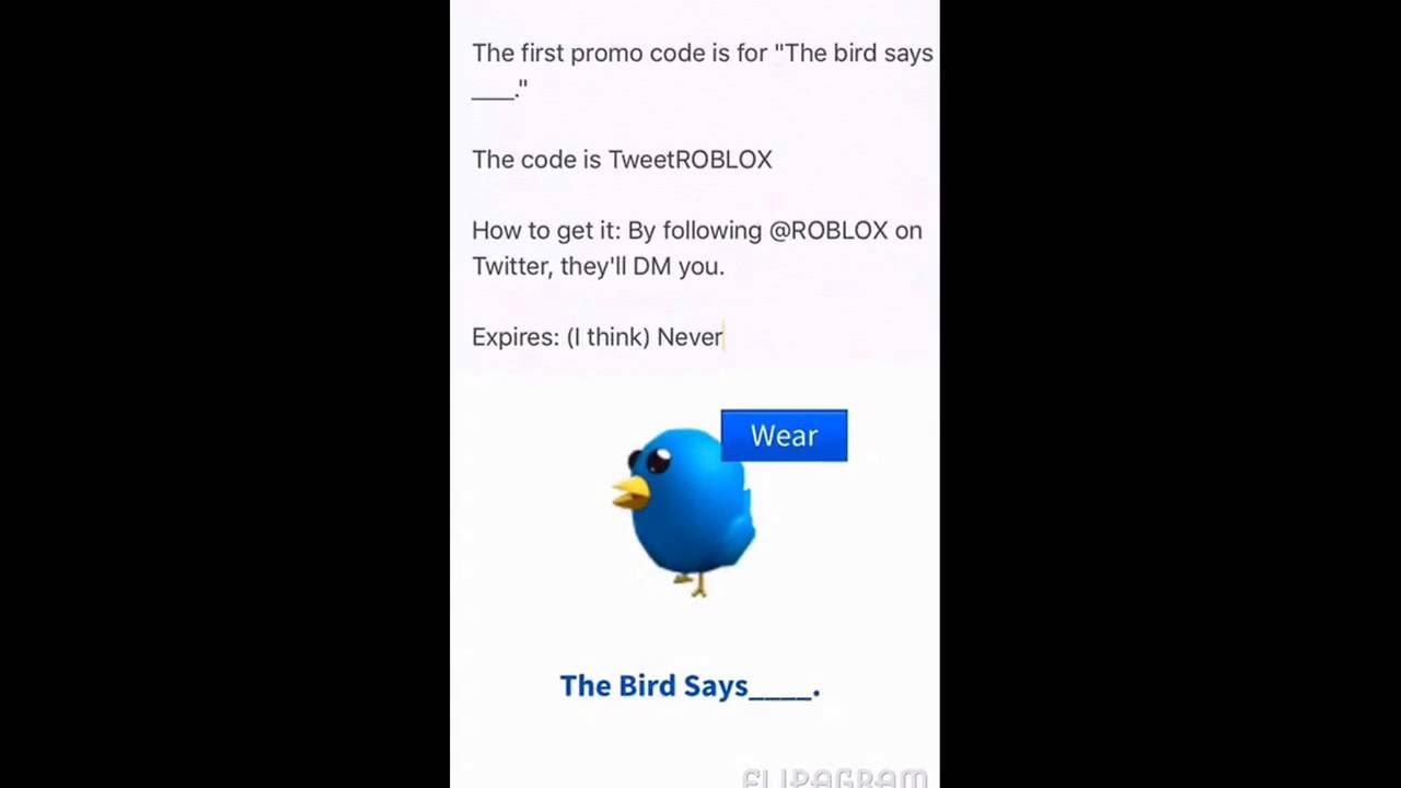 Roblox Code The Bird Says | Rbxcity Free Robux Instant Payment