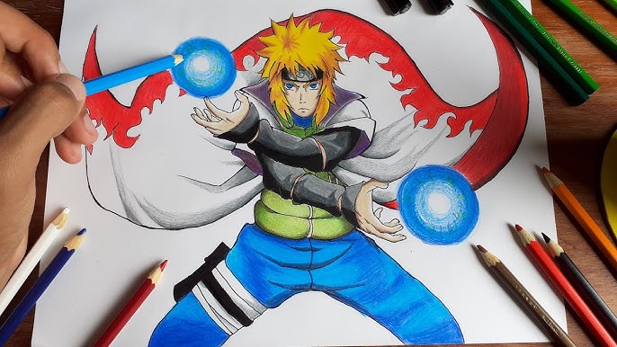 Drawing Goku + Naruto #goku #naruto #drawing #desenhando #draw #fusão 