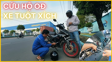 Giúp anh trai bị tuột xích, có vẻ anh đã cố gắng nhưng không được