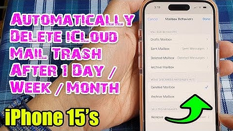 iPhone 15: Automatically Delete iCloud Mail Trash After 1 Day/Week/Month
