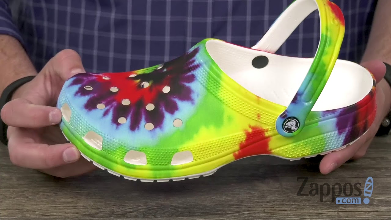 mens tie dye crocs