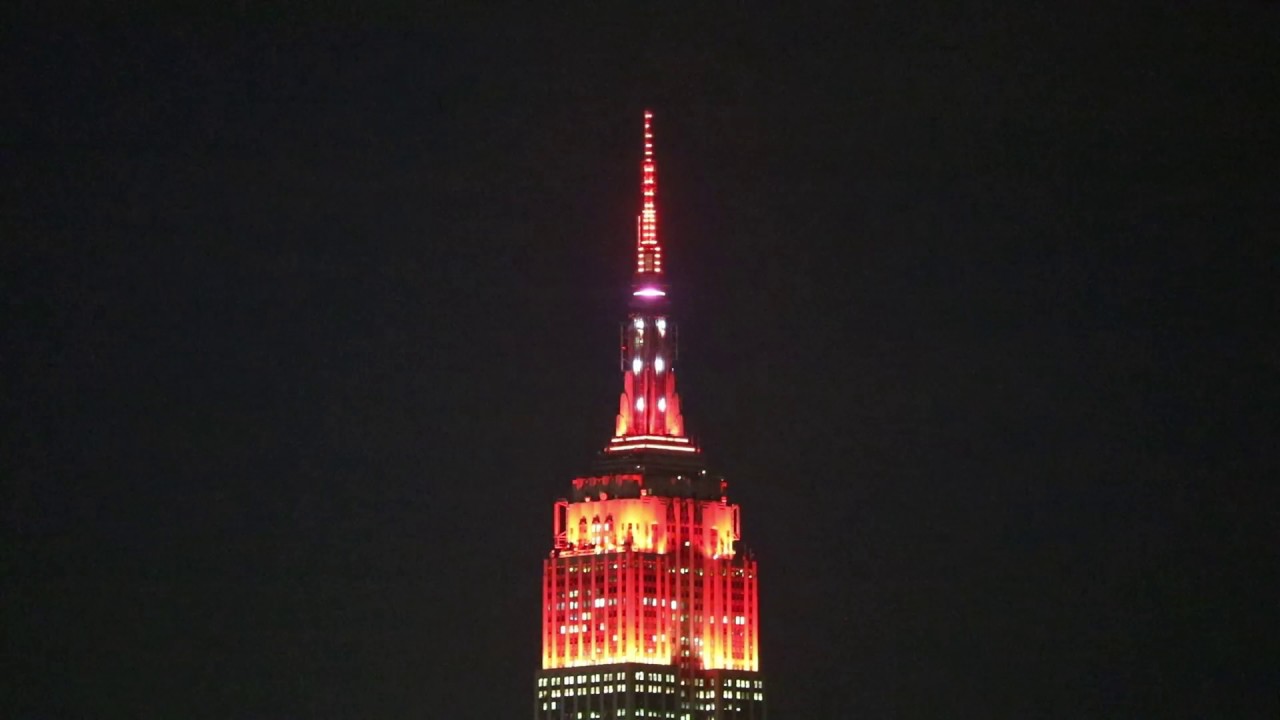 Empire State Building Holiday Light Show YouTube