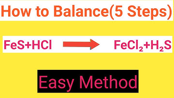 FeS+HCl=FeCl2+H2S Balanced Equation||Iron(ii) sulphide+Hydrochloric acid=Iron(ii) chloride+Hydrogen