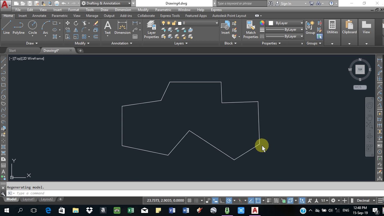 Create XYZ coordinates in autocad drawing without any lisp 