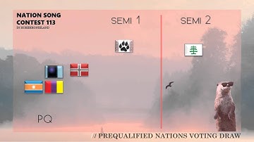 Nation Song Contest 113 ~ Prequalified Nations Semi-Final Allocation Draw