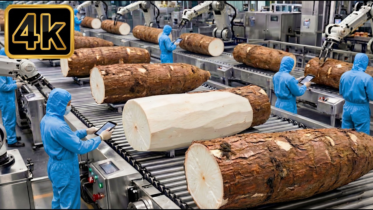 How Cassava Flour Is Made | Inside America’s Largest Cassava Processing Plant (Full Process)