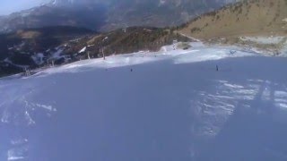 SNOWBOARD - FRENCH ALPS - RISOUL (La Foret Blanche) December 2015 - PTE DE RAZIS 2571m RED SLOPE