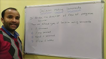 Decision making statements | types|  If Statement with Program in Hindi