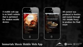 Immortals Movie Mobile Web App screenshot 1