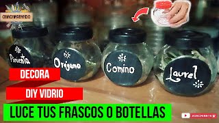 🎨 Pinta ETIQUETAS en ¡Frascos de Vidrio! | DIY