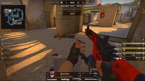 Virtus Pro vs NIP London Major 2018 CS:GO dennis shuts down the force buy with a quad kill