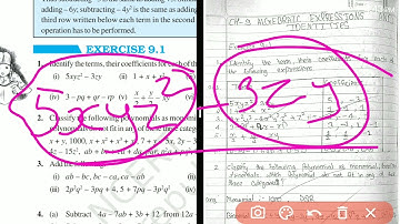 class 8th math chapter 9 algebraic expressions and identities exercise 9.1 questions 1and2 #maths