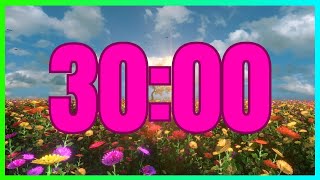 30 Minute Timer With Music | SPRING  FLOWERS  CLASSROOM |