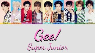 Super Junior (슈퍼주니어) - Gee (Super Show Mix) [Color Coded Lyrics]