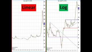 What are linear scale and log scale graphs How are they used differently