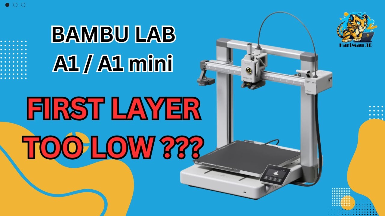 Bambu Lab A1 / A1 mini First Layer Too Low ???!!! Here how to solve ...