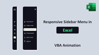 Responsive Sidebar Menu in Excel [Side Navigation Bar for Dashboards]