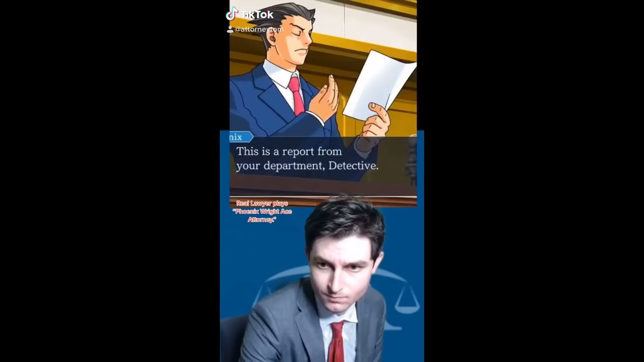 WHAT DO YOU MEAN THE REPORT IS OUTDATED Real Lawyer Plays Phoenix Wright Ace Attorney Shorts
