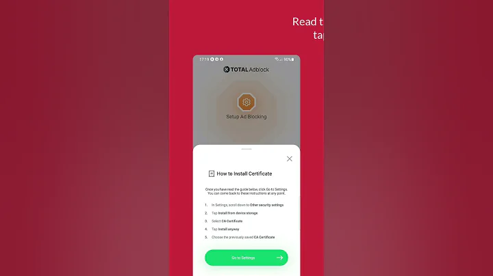 Setting up Total Adblock on Android