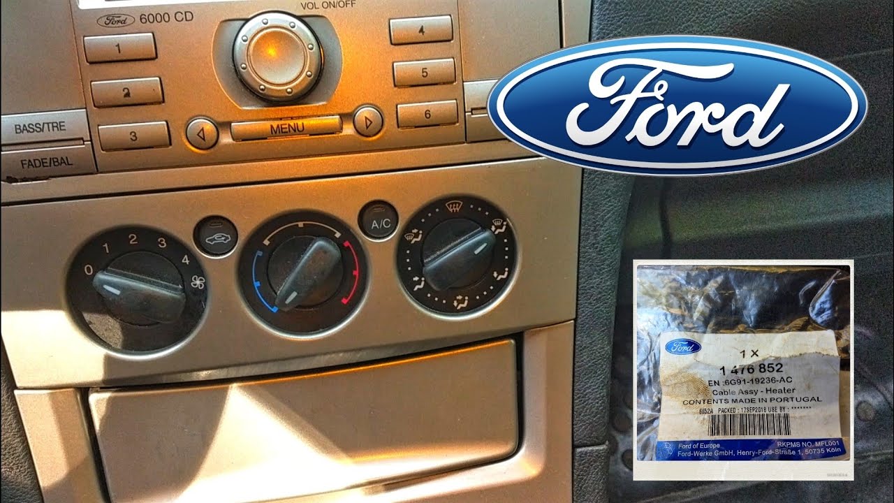 Форд S-Max. Замена тросика печки. - YouTube