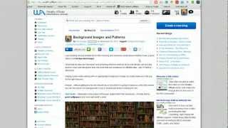 Adding Backgrounds and Patterns to wordpress 2012