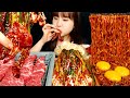 ASMR (COOKING&EATING) PARASITE CHAPAGURI NOODLES, GRILLED BEEF,  SPICY RAW CRAB, SPRING ONION KIMCHI