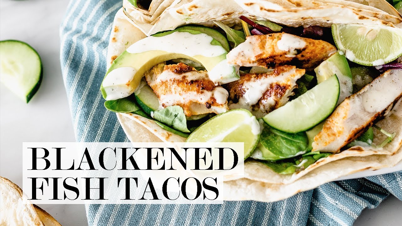 Blackened Fish Tacos with Homemade Ranch | Cravings Journal