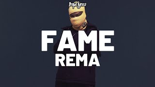 Rema - Fame (Lyrics)