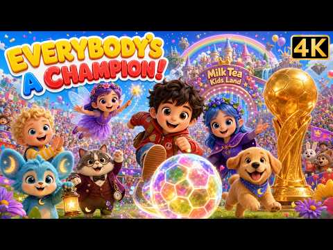 🏆 Everybody's a Champion! | World Cup Soccer Song for Kids ⚽🌈