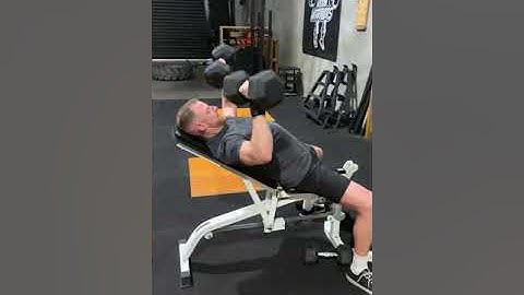 Incline dumbbell bench press with a drop set