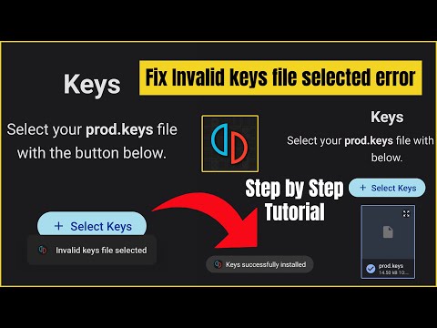 How To Solve/Fix Invalid Keys File Selected Error on Yuzu Android Emulator