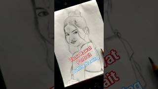 Tanu Rawat Portrait drawing||outline dawing||@Tanurawat33T shortvideo shorts shortsfeed viral