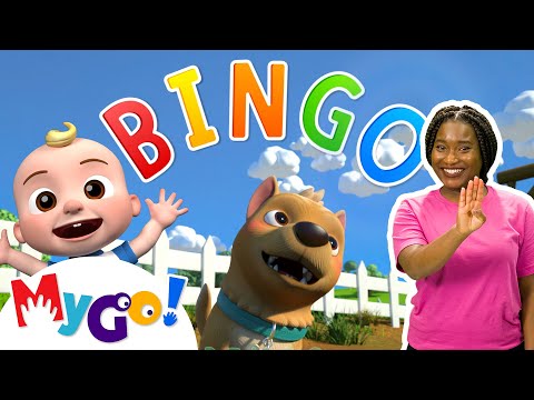 Bingo (Farm Version) | MyGo! Sign Language For Kids | CoComelon - Nursery Rhymes | ASL