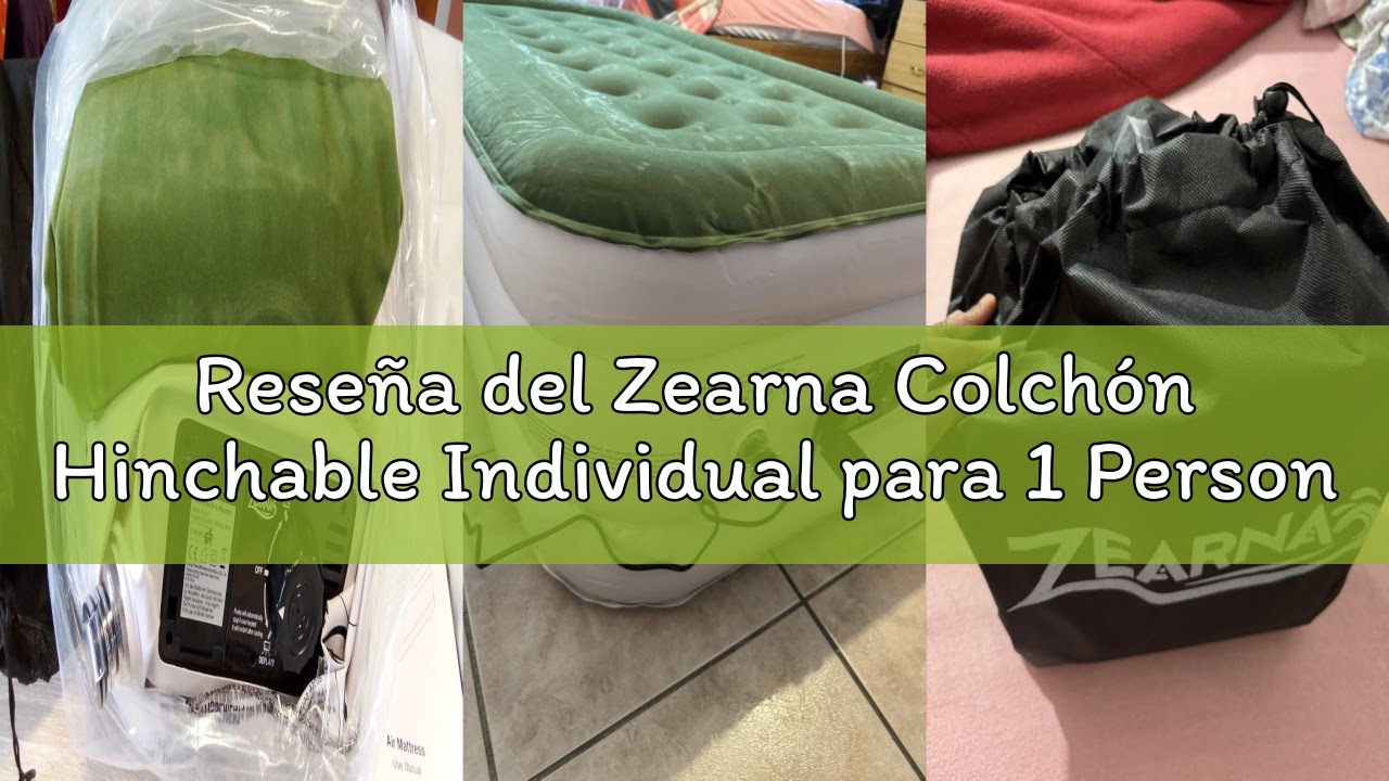 Reseña del Zearna Colchón Hinchable Individual para 1 Persona, colchón Inflable Cama de Aire Autoinf