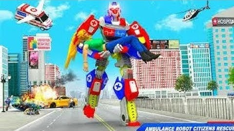 Ambulance Robot City Rescue Game | Chari Game