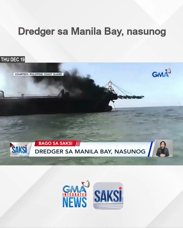 Dredger sa Manila Bay, nasunog | Saksi