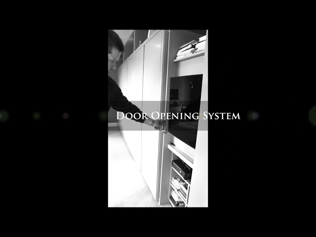 Dressing Room Cabinetry: door opening system
