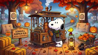 Pumpkin Patch Station 🎃 Warm Autumn Jazz for Work & Study | Snoopy's Halloween Night