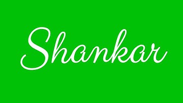 Learn how to Sign the Name Shankar Stylishly in Cursive Writing
