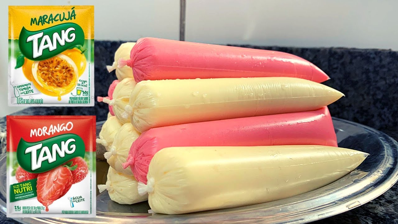 FAÇA E VENDA GELADINHO SABOR SORVETE CREMOSO DE TANG NO SAQUINHO -  Geladinho Gourmet