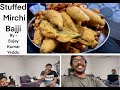 Onion Stuffed Mirchi Bajji Recipe || South Indian Style || in Telugu || 4k || Sujay Kumar Yeddu