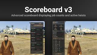 FiveM Scoreboard v3 - Jobs Count, Heists &amp; Customisable UI - [ESX, Qbox, QBCore]