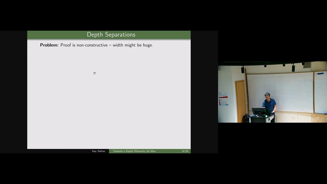Towards a Depth Hierarchy for Computing the Maximum in ReLU Networks (Heb)