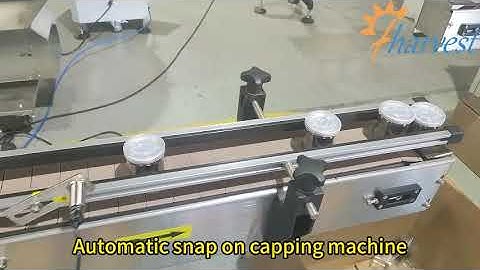 Automatic snap on capping machine, plastic lid snap capper